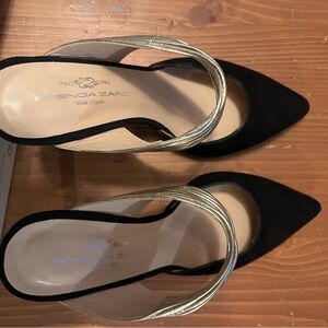 Brenda Zaro Black and Gold Women's Heels